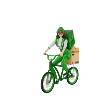 3d render Courier Illustration png