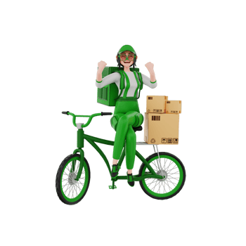 3d render Courier Illustration png