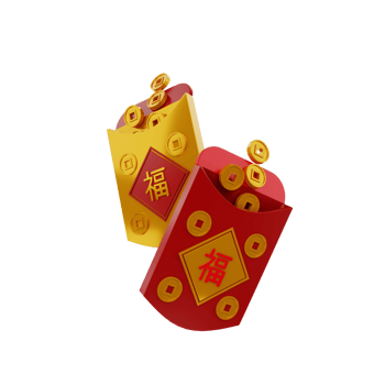 3d render icon chinese new year png