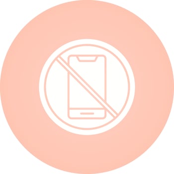 No Cell Phone Vector Icon