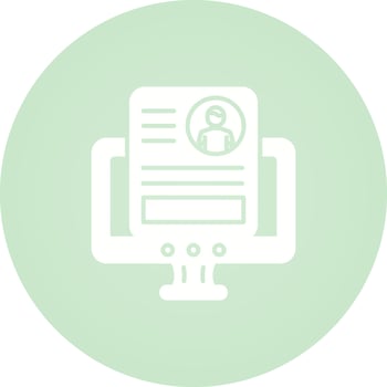 Online Resume Unique Vector Icon