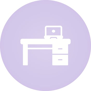 Office Desk Vector Icon