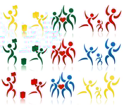 Set of icons for web design. A vector illustration