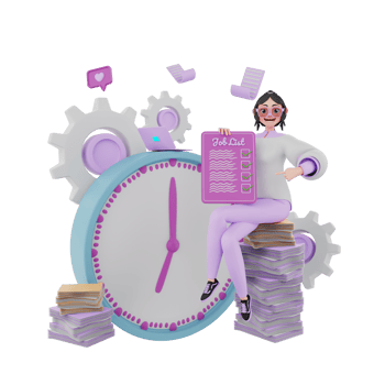 3d render Time Management illustration png