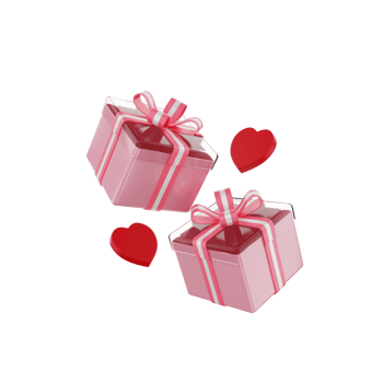 3d render icon valentine day illustration png