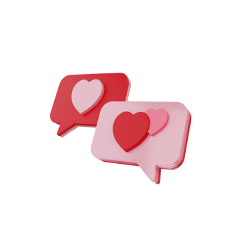 3d render icon valentine day illustration png