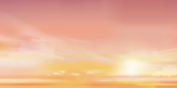 Sunset sky background,Sunrise in Morning with Orange,Yellow,Pink color,Beautiful golden hour Dramatic twilight landscape in evening,Vector horizontal Romantic Dusk Sky with Sunlight and Clouds vector