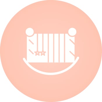 Baby Cot Vector Icon