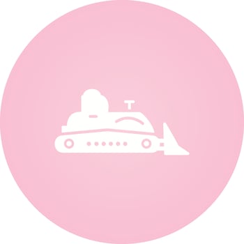 Bulldozer Vector Icon
