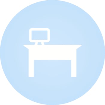 Office Desk Vector Icon