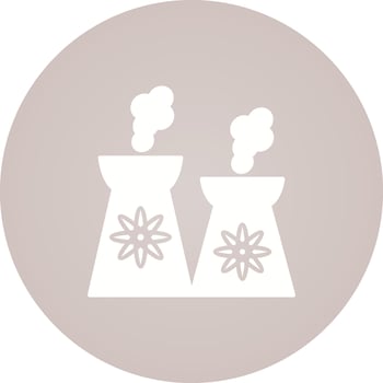 Nuclear Plant Vector Icon