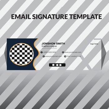 email signature design vector