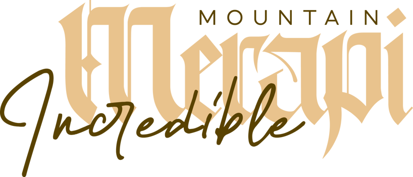 Mountain Merapi Indonesia Lettering for greeting card, great design for any purposes. Typography poster 2 png
