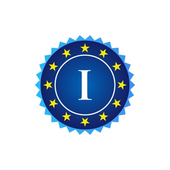 Letter I Vintage Badge Retro Vector Logo Template Badges, Labels, Emblems, Marks And Design