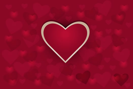 valentine's day background abstract with red pink heart vector