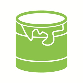 Beautiful Paint Drum Glyph Vector Icon