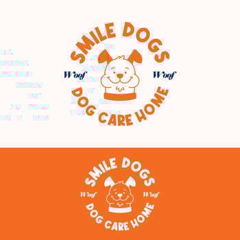minimal dog logo template illustration vector