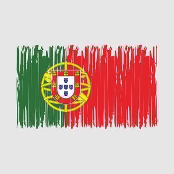 Portugal Flag Brush vector