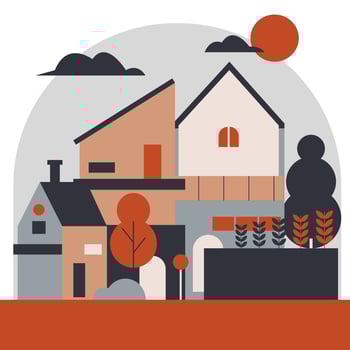 House flat illustration vector