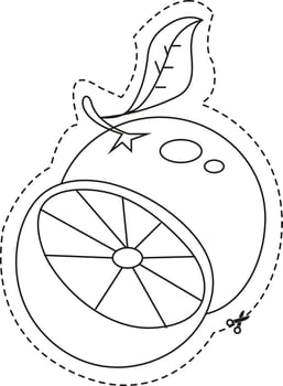 Fruits Scissor Skills - Orange vector