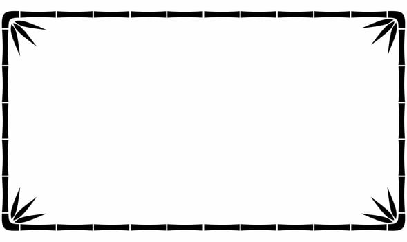 rectangular bamboo or sugarcane frame with copy space for your text or design vector