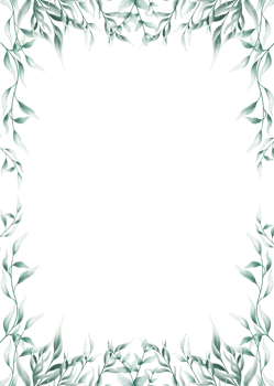 Framed eucalyptus leaves watercolor. png