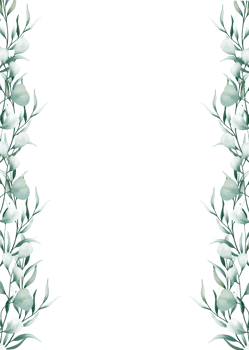 Framed eucalyptus leaves watercolor. png