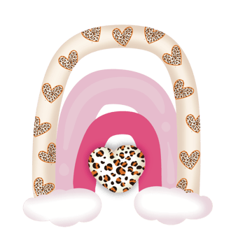 Valentine day Rain bow png