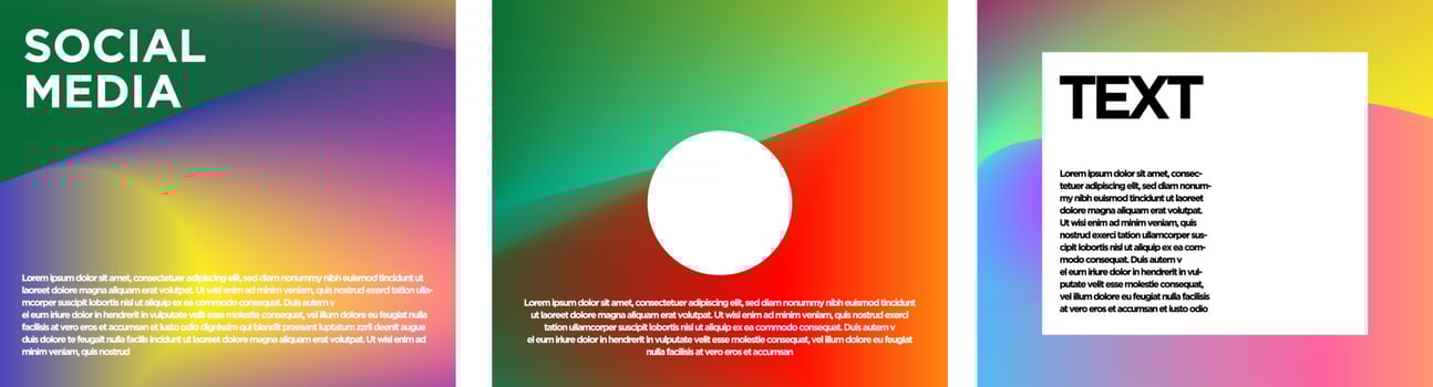 Social media design blend template vector