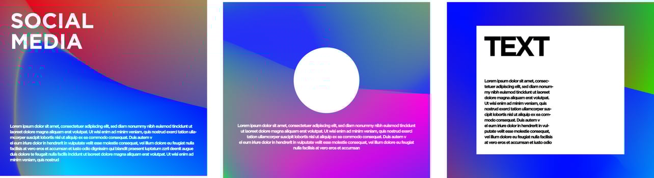 Social media design blend template vector