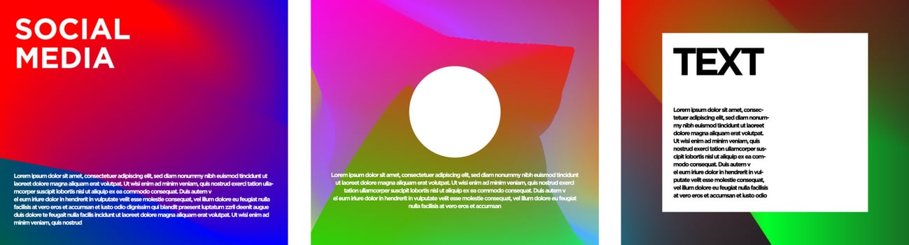 Social media design blend template vector