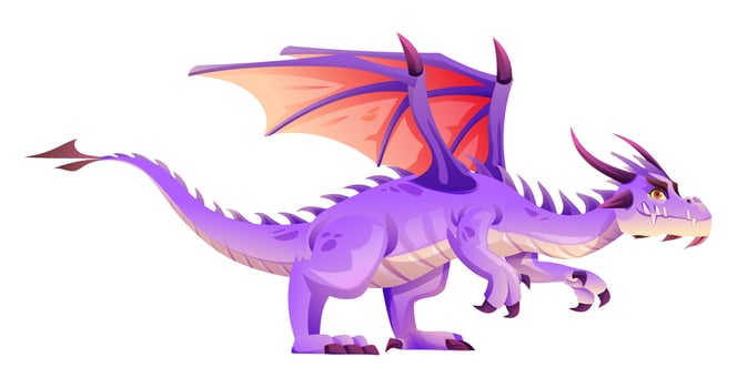 Magic dragon creature character illustration vector