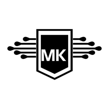MK letter logo design.MK creative initial MK letter logo design . MK creative initials letter logo concept. vector