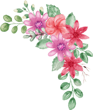 watercolor floral border frame png