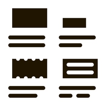 Brick Types Sizes Icon Vector Glyph Illustration