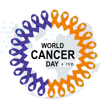 World cancer day ribbons, design for poster and banner. Flat vector illustration.