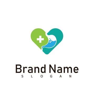 stomach health medical logo design symbol vector