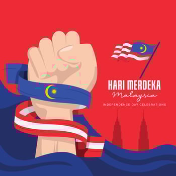 Malaysia independence day banner design template vector
