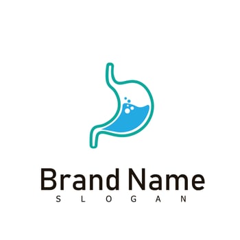 stomach health medical logo design symbol vector