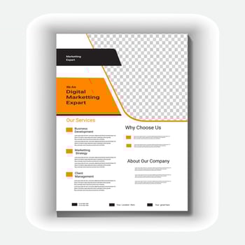 Creative modern corporate business flyer, company flyer or digital marketing flyer template design vector