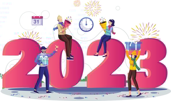 Happy new Year 2023 Banner and poster vector