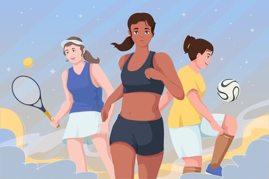 National Girls and Women in Sport vector