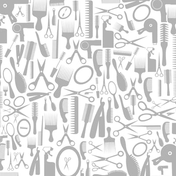 Background made of hairstyle subjects. A vector illustration
