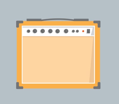 Guitar and Bass Amplifier for Rock Music vector