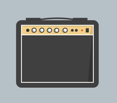 Guitar and Bass Amplifier for Rock Music vector