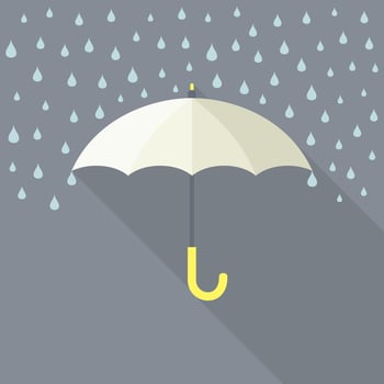 Umbrella in flat style. Vector illustration