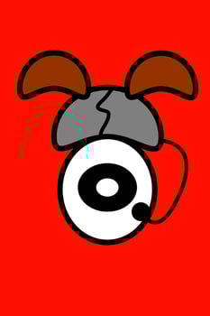Eye robot communicator vector
