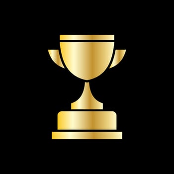 trophy icon vector illustration. trophy icon vector eps