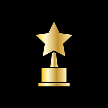 trophy icon vector illustration. trophy icon vector eps
