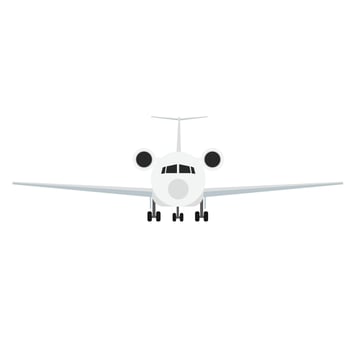airplane aircraft isolated in minimal design vector